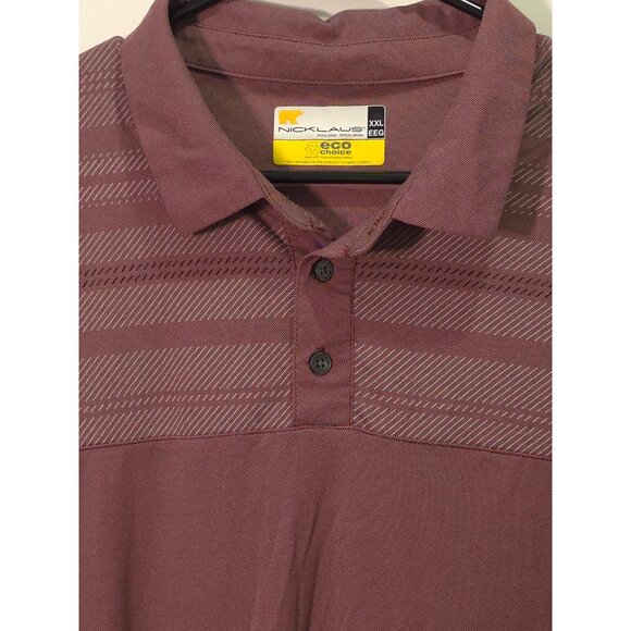 Nicklaus Eco Choice XXL Maroon Polo Shirt For Men - Picture 4 of 7